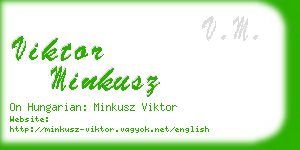 viktor minkusz business card